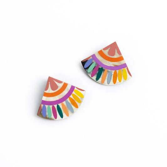 Rainbow Tile Earrings
