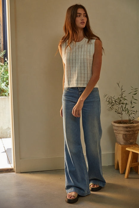 Willa Vest Top - Ivory