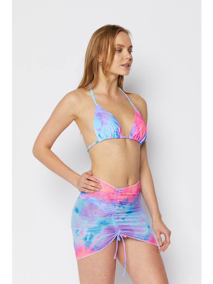 Triangle Swimsuit & Skirt Set - Dream Pink