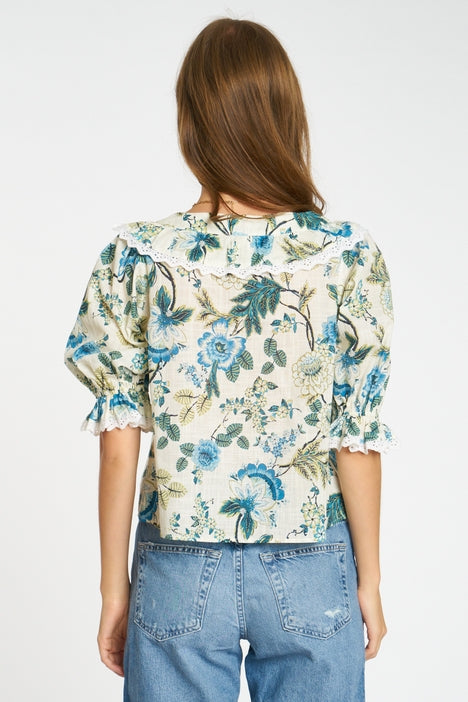 Jodie Top - Blue Floral