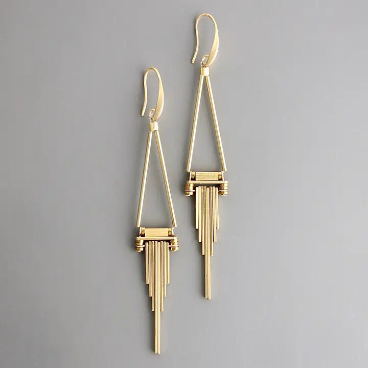 Geometric Brass Earrings