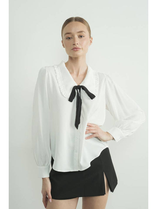 Peter Pan Blouse - Off White