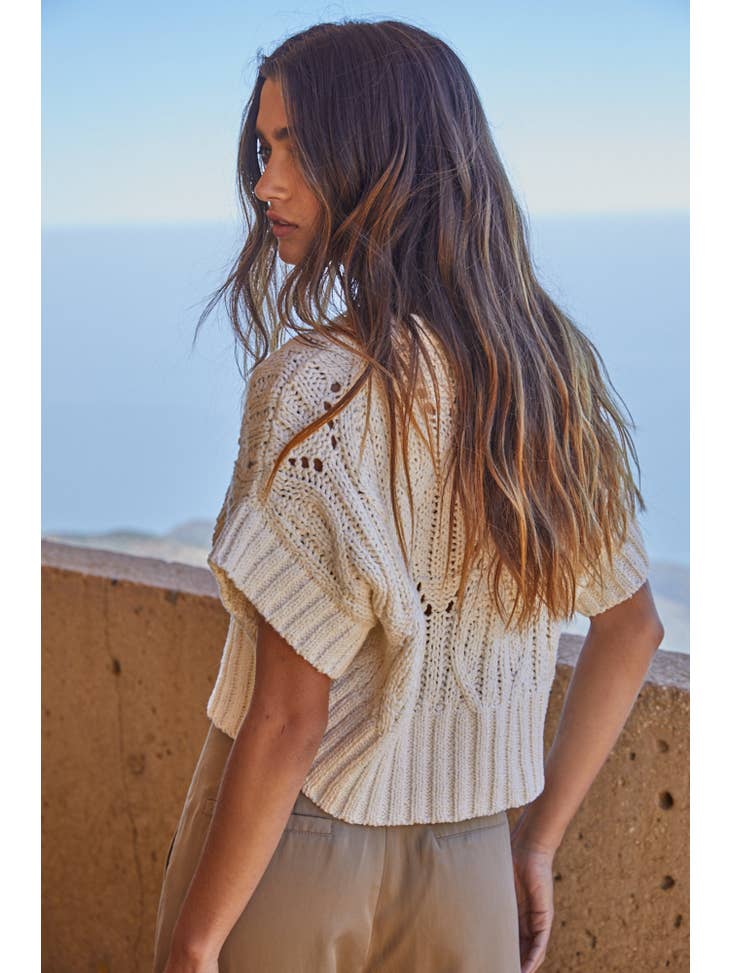 Cali Crochet Top - Cream