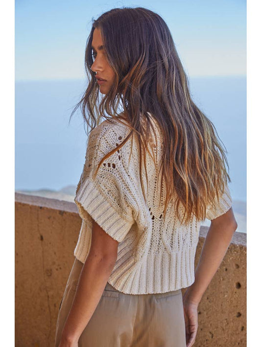 Cali Crochet Top - Cream