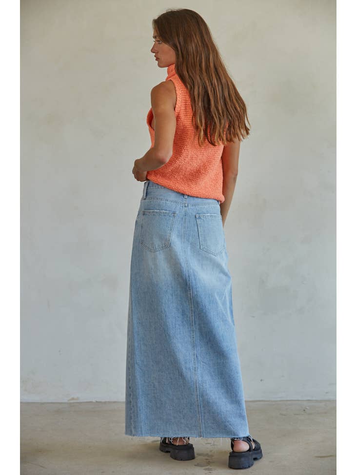 Salma Sweater Crop Top - Coral