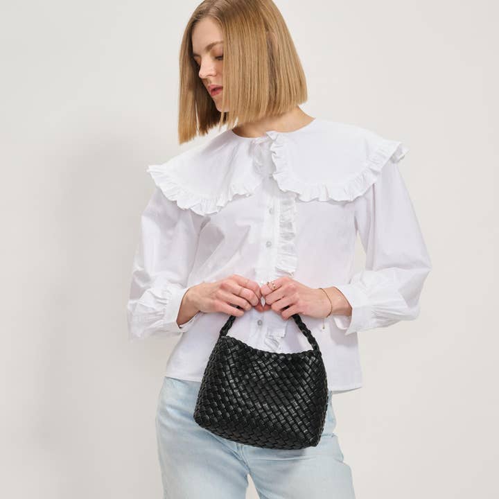 Kaia Woven Crossbody - Black