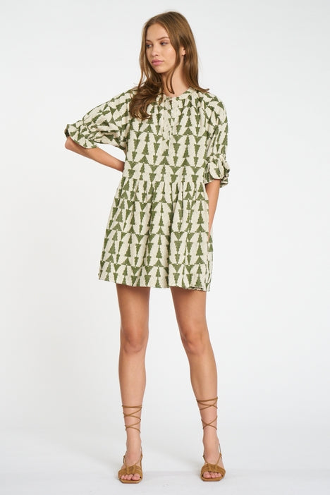 Rebecca Dress - Green Creme