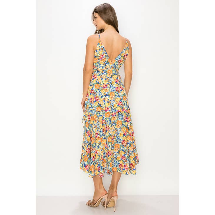 Floral Flare Midi Dress - Multi