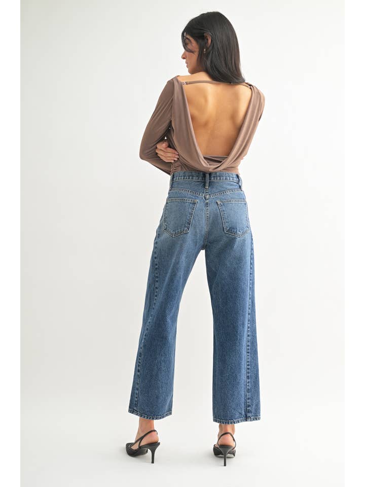 Barrel Jean Twist - Dark Wash