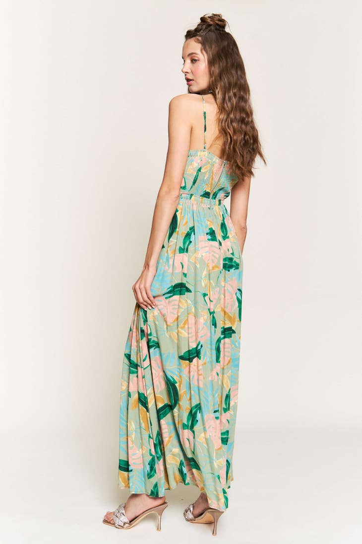Maxi Dress - Sage & Green Floral
