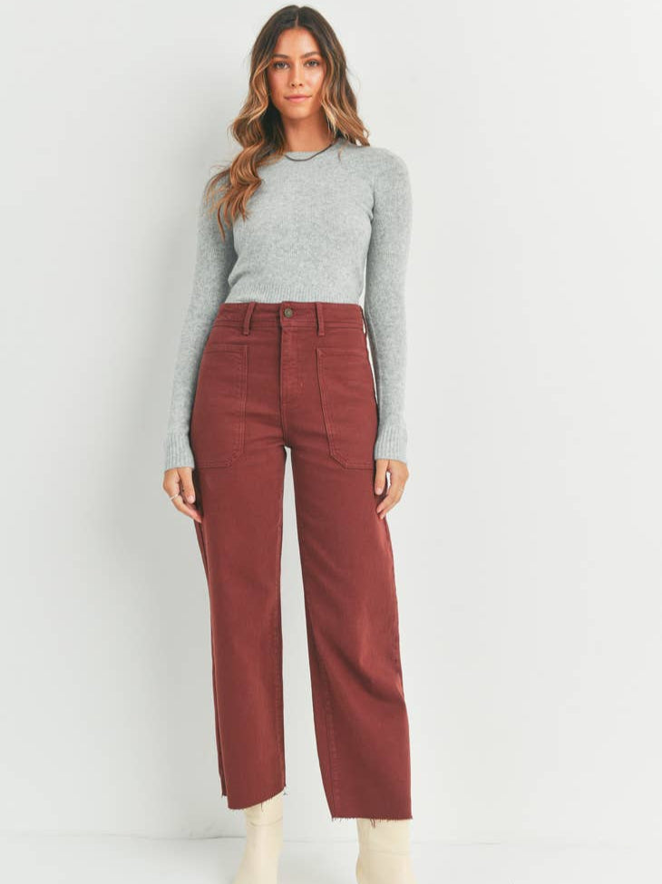 High Rise Utility Wide Leg - Cinnamon