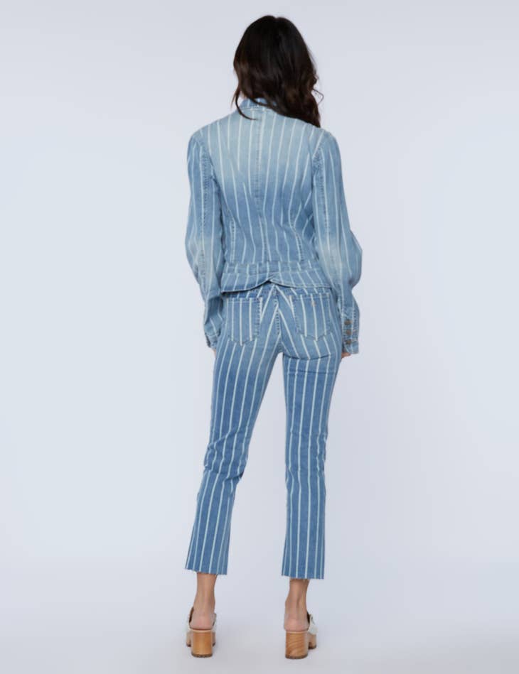 Elizabeth Denim Jacket - Blue Sky Stripe