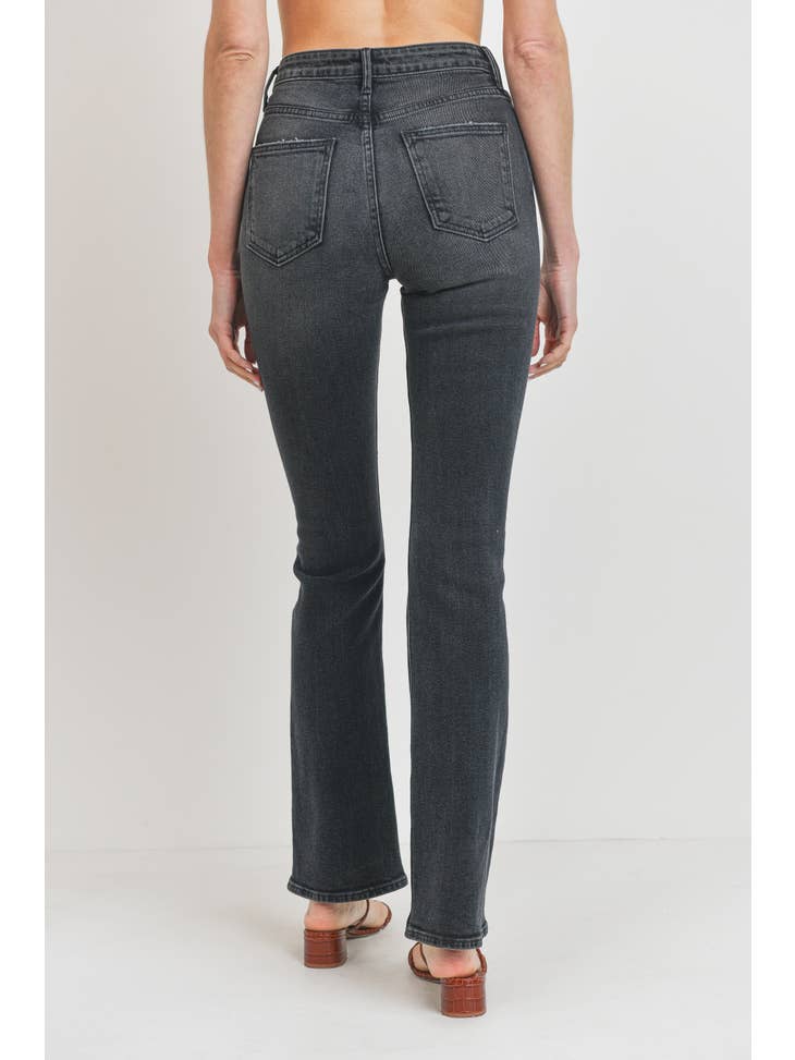 High Rise Vintage Slim Bootcut - Washed Black