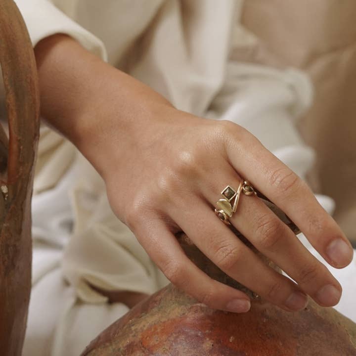 Shapes Ring - Unakite
