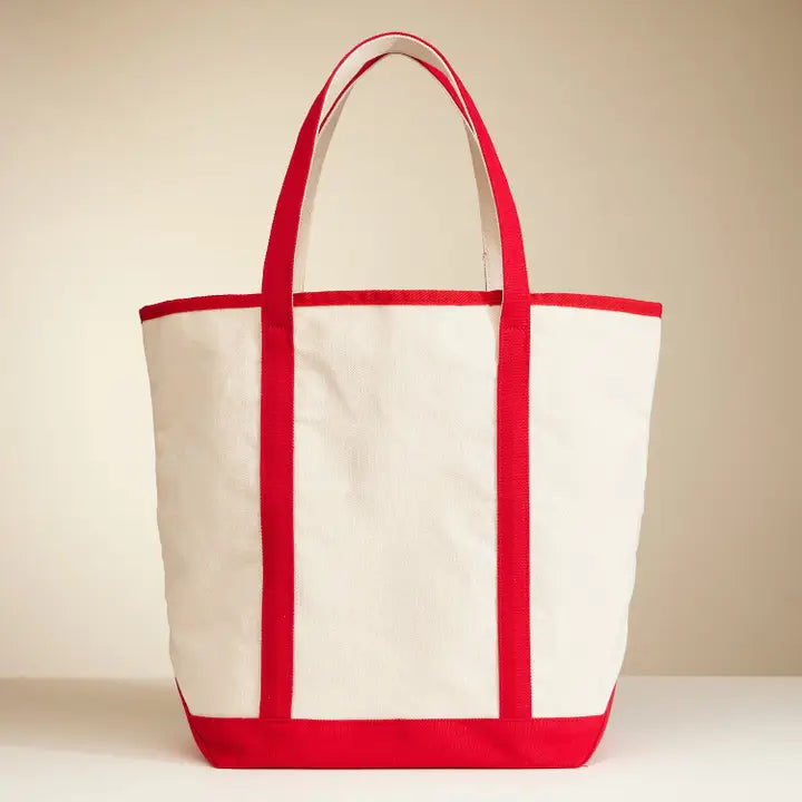 Large Canvas Tote Bag - Nautical Anchor