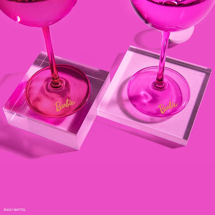 Barbie Wine Glasses - Pink