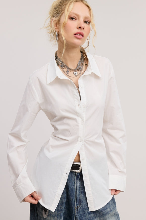 Fitted Button Down - White