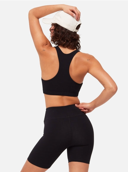 Organic Stretch Biker Short - Jet Black