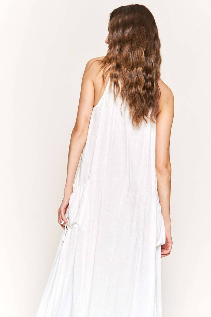 Buttoned Maxi Dress - White