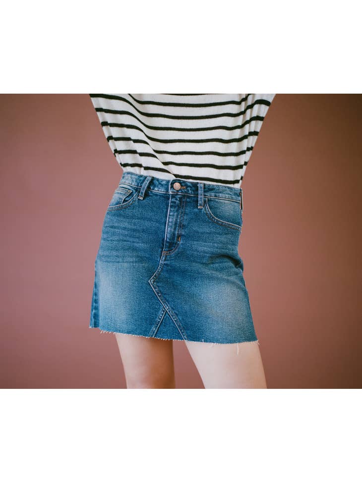A-Line Vintage Skirt - Dark Wash