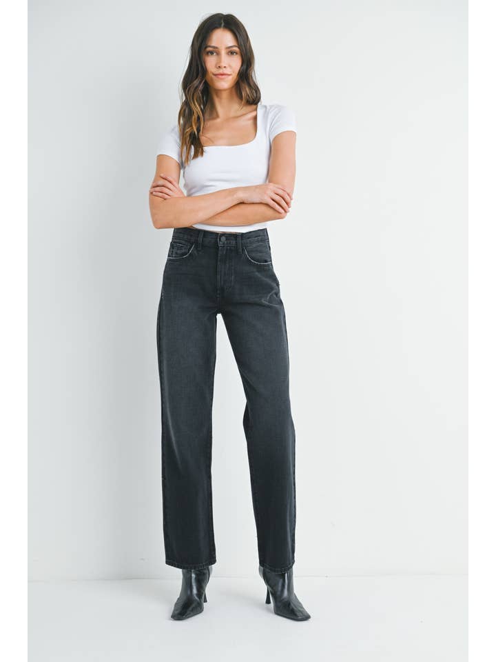 Relaxed Straight - Washed Black