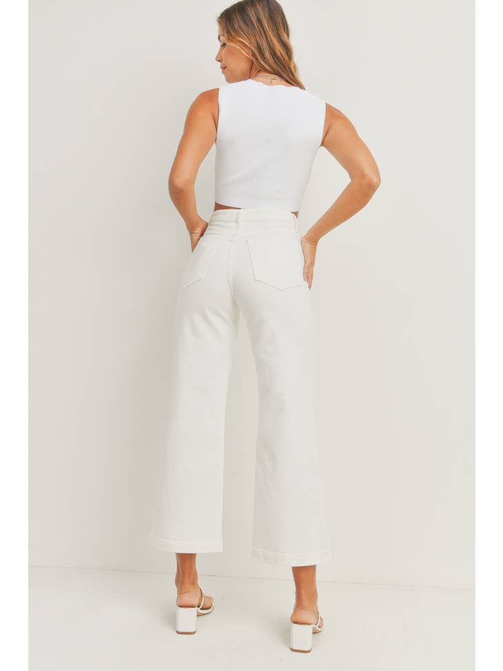 Patch Pocket Wide Leg - Off White