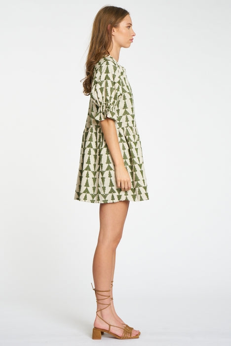 Rebecca Dress - Green Creme