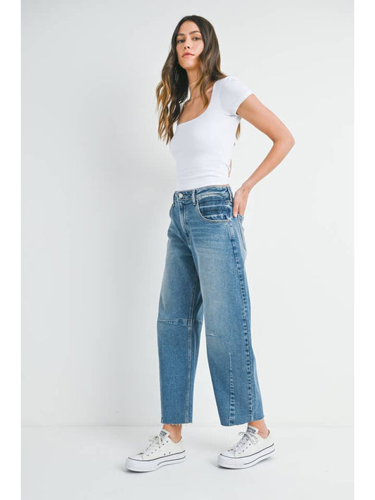 Barrel Jean - Medium Wash