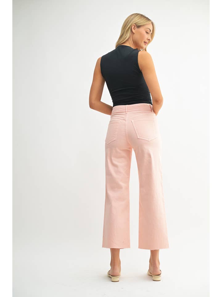 High Rise Utility Wide Leg - Peach