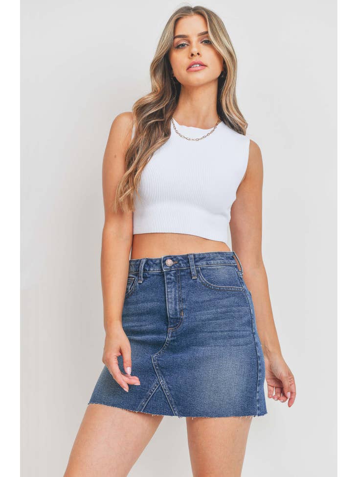 A-Line Vintage Skirt - Dark Wash