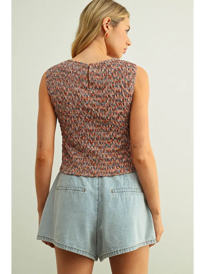 Sleeveless Knit Top - Multi