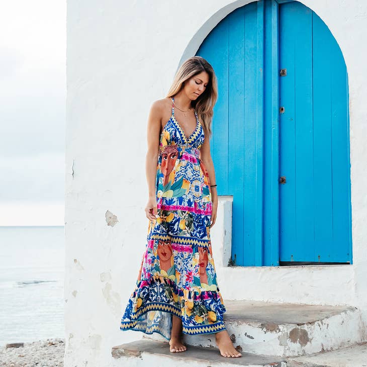 Amalfi Halter Maxi Dress
