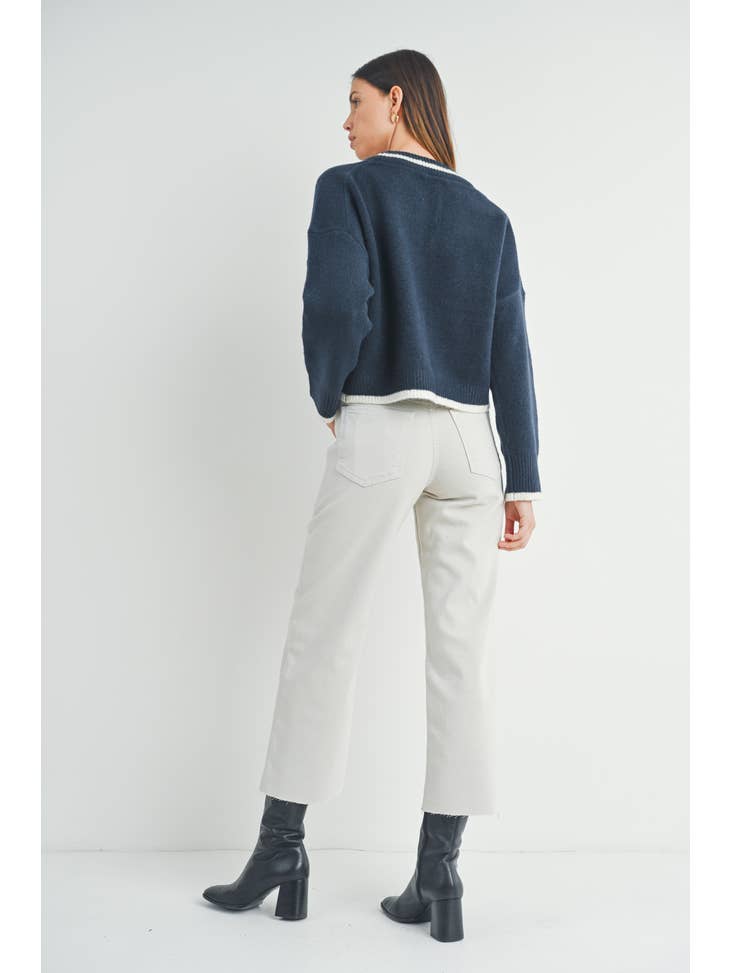 High Rise Utility Wide Leg - Sea Salt