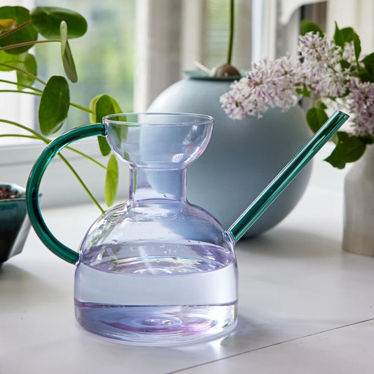Glass Watering Can - Purple