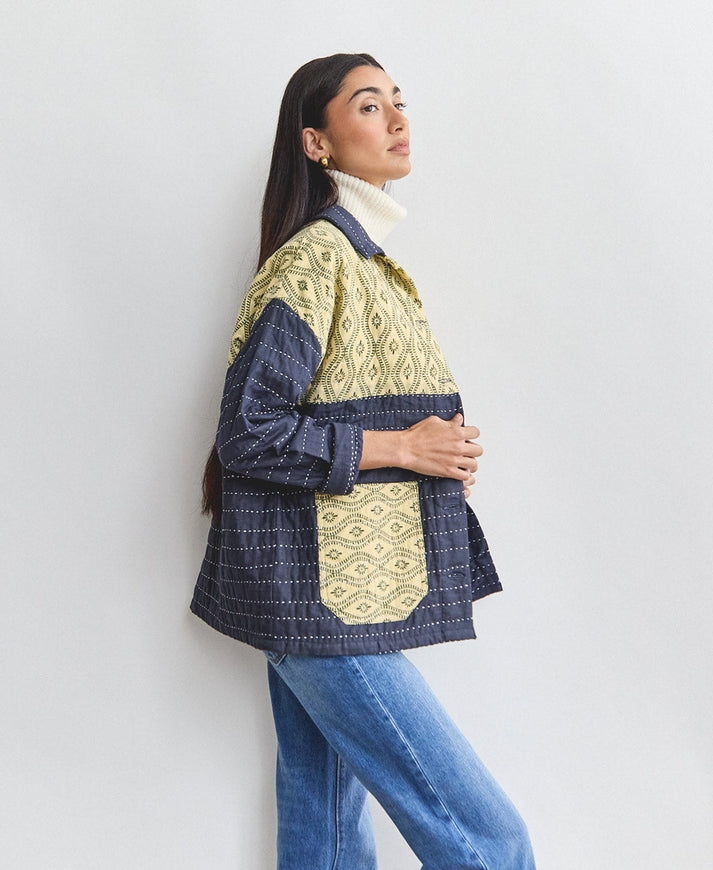 Quilted Chore Jacket - Navy - No. 240525