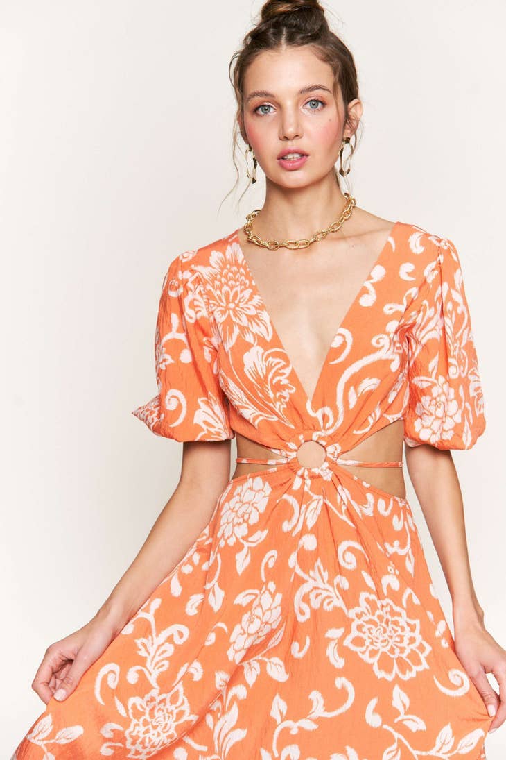 Midi Dress - Orange - Final Sale
