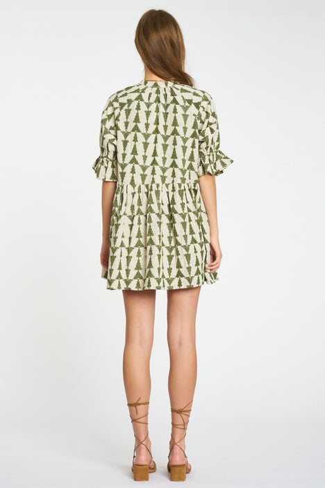 Rebecca Dress - Green Creme