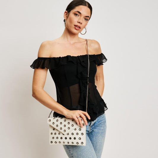 Ramona Gromet Crossbody - White