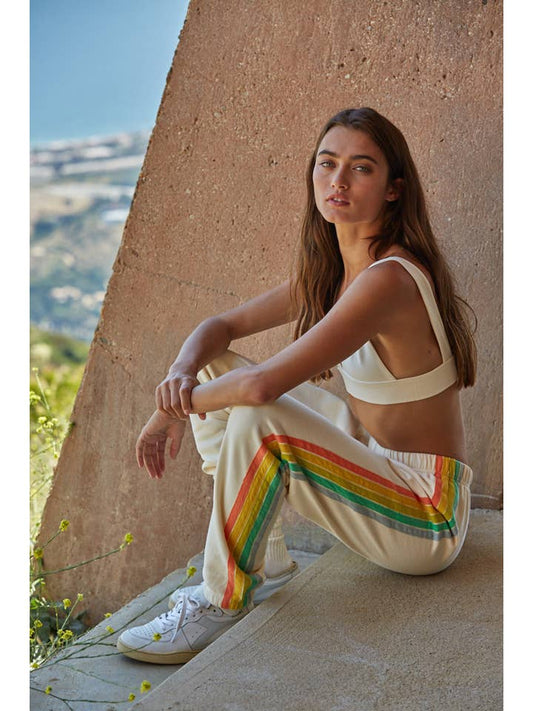 Counting Rainbows Joggers - Cream