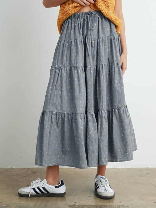 Flowy Maxi Skirt - Black Multi