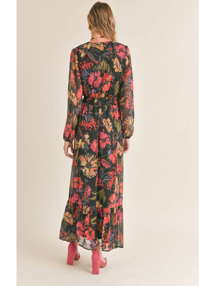 Among The Stars Maxi Dress - Black Multi