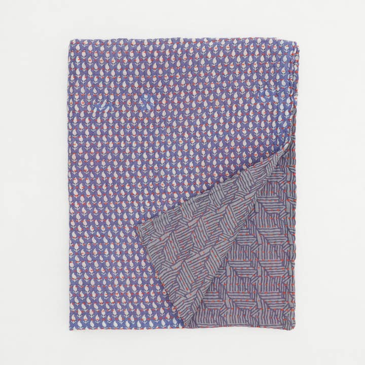Small Kantha Quilt Throw - No. 250212