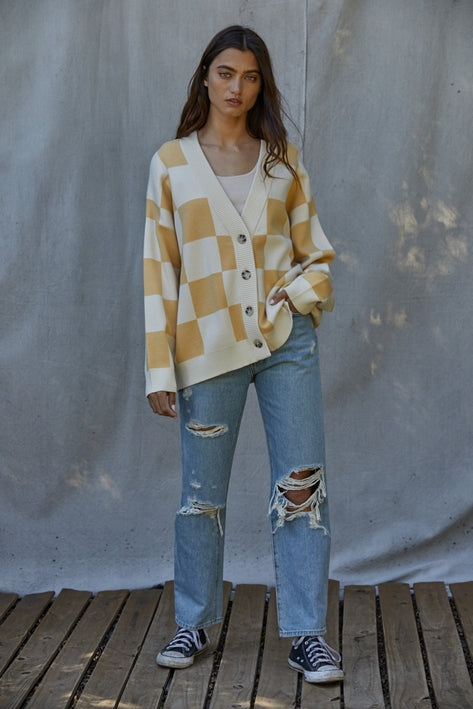 Check Me Out Cardigan - Banana