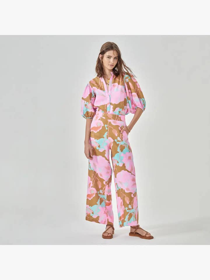 Luna Linen Pants - Aquarela