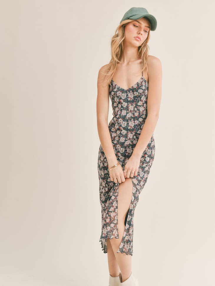 Dreamchaser Midi Dress - Navy Multi