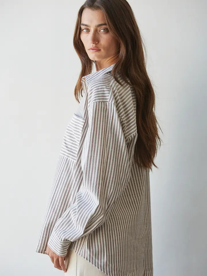 Vincent Button Down - Chocolate
