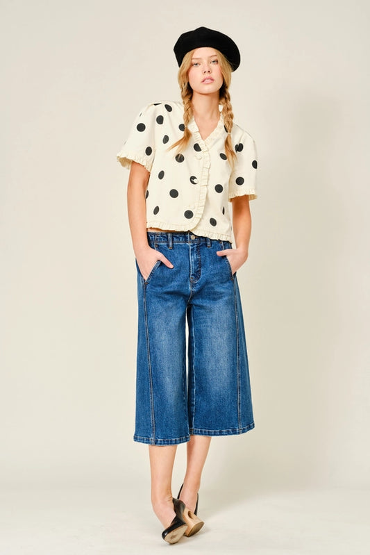 Side Line Bermuda Barrel Shorts - Denim