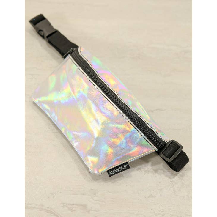 Ultra-Slim Fanny Pack - Silver Laser