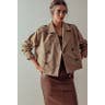 Cropped Trench Jacket - Camel