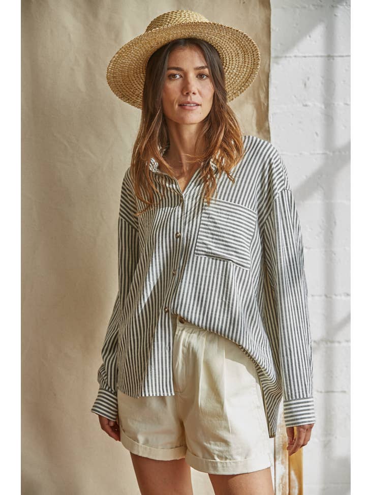 Vincent Button Down - Black